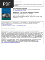 Degradation of Nitenpyram Pesticide in Aqueous Solution by Low-Temperature Plasma