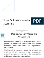 5 Environmental Analysis and Environmental Scanning