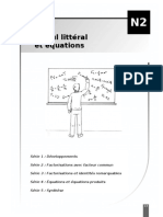 Chapitre Calcul Littéral