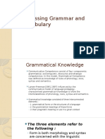 Assessing Grammar and Vocabulary