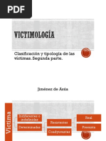 Clasificación y Tipología de Las Víctimas. Segunda Parte