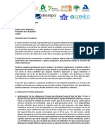 Carta de Los Gremios Turísticos Al Presidente Por Coronavirus v3