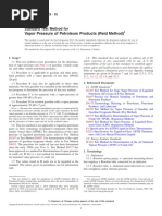 Vapor Pressure of Petroleum Products (Reid Method) : Standard Test Method For