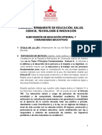 Anteproyecto de Ley Del Ejercicio de La Profesion Docente