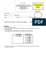 Physice IX First Term 2020 Paper I A (Answer Key)