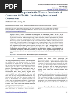 Women's Emancipation in The Western Grasslands of Cameroon, 1975-2010: Inculcating International Conventions