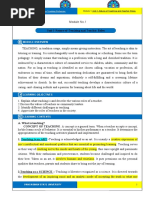 Module Overview: Study Guide in Prof - Ed.103-The Teaching Profession