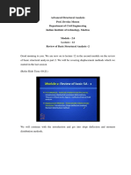 Advanced Structural Analysis Prof. Devdas Menon Department of Civil Engineering Indian Institute of Technology, Madras