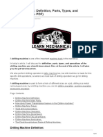 Drilling Machine: Definition, Parts, Types, and Operations (With PDF