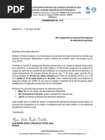 Comunicado 10 R Suspension Provisional Del Esquema