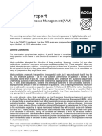 Examiner's Report: Advanced Performance Management (APM) July 2020