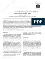 2003 (Petkova) Influence of Charge Mode On The Capacity and Cycle Life of Lead Acid Battery Negative Plates