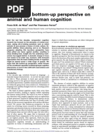 Towards A Bottom-Up Perspective On Animal and Human Cognition, de Waal