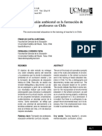 Castillo y Cordero (2019) La Educación Ambiental en La Formación de Profesores en Chile