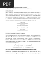 Objectives: FIGURE A: Example of Coordination Compounds