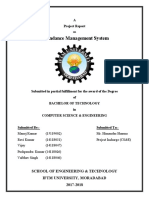 Attendance Management System: A Project Report