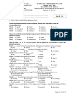 Mark The Letter A, B, C, or D On Your Answer Sheet To Indicate The Correct Answer To Each of The Following Questions