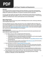 Energy Audit Report Template and Requirements