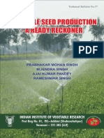 Vegetable Seed Production A Ready Reckoner