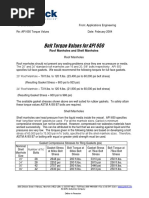 API 650 Manhole Torque Values