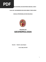 Geohidrologia: Universidad Nacional de San Antonio Abad Del Cusco