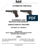 Semi-Automatic Pistols: Warnings and Instruction Manual