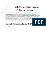 3 Langkah Memeriksa Sensor CKP Dengan Benar