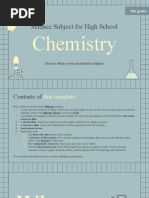 Science Subject For High School - 9th Grade Chemistry by Slidesgo