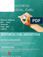 Synthetic Chemical Fuel: Anamika Banerjee MSC - Iind Semester Chm-805 115217