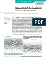 Relationship Between Understanding of COVID-19's Infographics and The Efforts To Prevent COVID-19 Transmission