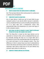 Chap-5 Input Devices End of Chapter/Exam Style Questions