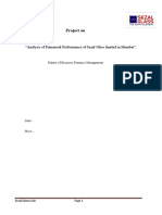 Project On: "Analysis of Fianancial Performance of Sezal Glass Limited in Mumbai"