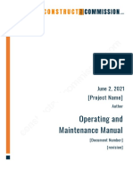 Operating and Maintenance Manual: (Project Name)