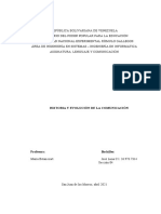 Historia y Evolucion de La Comunicacion