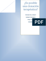 Unidad 4 - Actividad 2. - Es Posible La Clonación Terapéutica - Antonio Valdez Hernandez