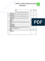 Form Checklist Sebelum Liburan Panjang