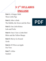 Modern Syllabus of Grade 01