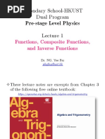 Lec 1 - Functions, Composite Functions, and Inverse Functions