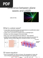 Difference Between Plane Waves and LASER: Lahiru de Silva