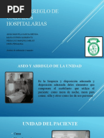 Aseo y Arreglo de Unidades Hospitalarias