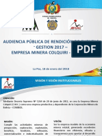 Empresa Minera Colquiri - Rendicion Publica