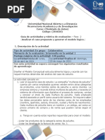 Guía de Actividades y Rúbrica de Evaluación - Unidad 1 - Fase 2 - Analizar El Caso Propuesto y Generar El Modelo Lógico