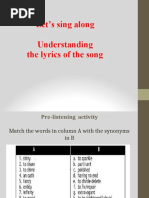 Let's Sing Along Understanding The Lyrics of The Song