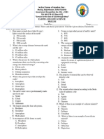 Earth and Life Science Exam Prelim - Final