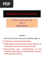 Organization Behaviour: Lecture Notes Bpa 208 Unit 6