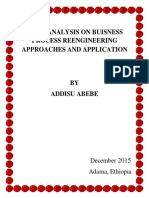 Meta Analysis On Buisness Process Reengineering Approaches and Application