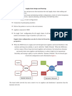 Supply Chain Design and Planning