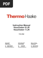 Instruction Manual Viscotester 6 L/R Viscotester 7 L/R: Thermo Haake Thermo Haake (Usa) Rheo S.A. (France)