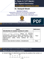 Introduction To Number Systems & Codes: Dr. Sampad Ghosh