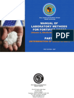 Manual of Labratory Methods For Fortified Foods - Part I